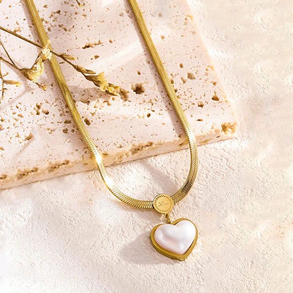 Gold Plated Bow Knot Heart Pendant | Anti-Tarnish, Waterproof & Hypoallergenic Necklace