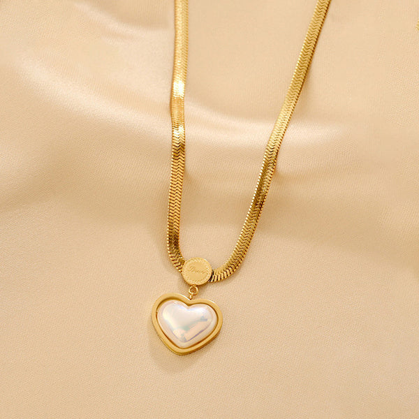 Gold Plated Bow Knot Heart Pendant | Anti-Tarnish, Waterproof & Hypoallergenic Necklace