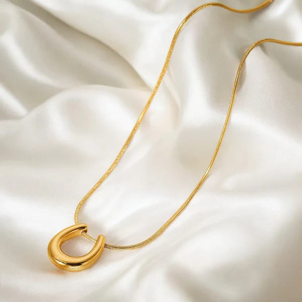 Gold-Plated Geometric Pendant for Women | Stainless Steel, Anti-Tarnish, Waterproof & Hypoallergenic