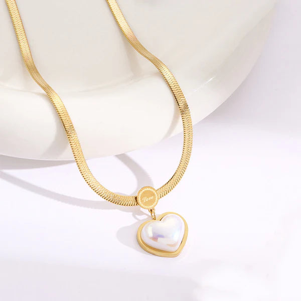 Gold Plated Bow Knot Heart Pendant | Anti-Tarnish, Waterproof & Hypoallergenic Necklace