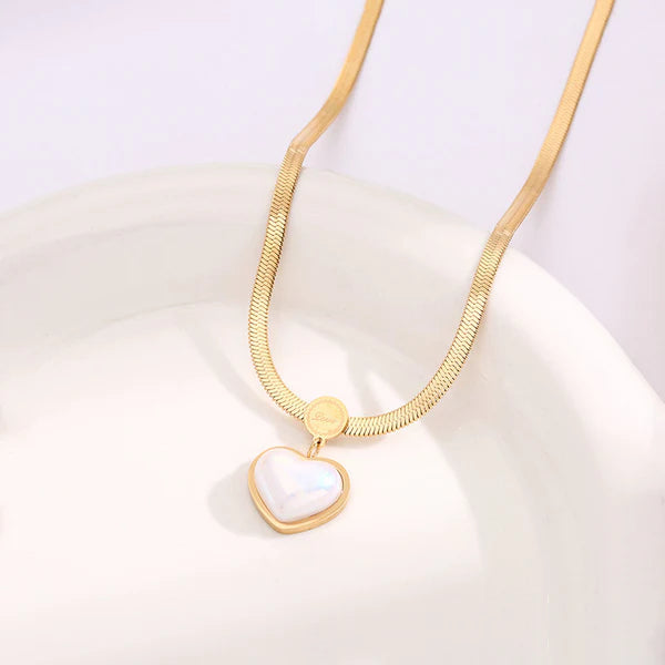 Gold Plated Bow Knot Heart Pendant | Anti-Tarnish, Waterproof & Hypoallergenic Necklace