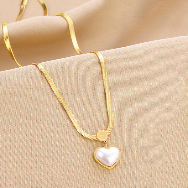 Gold Plated Bow Knot Heart Pendant | Anti-Tarnish, Waterproof & Hypoallergenic Necklace