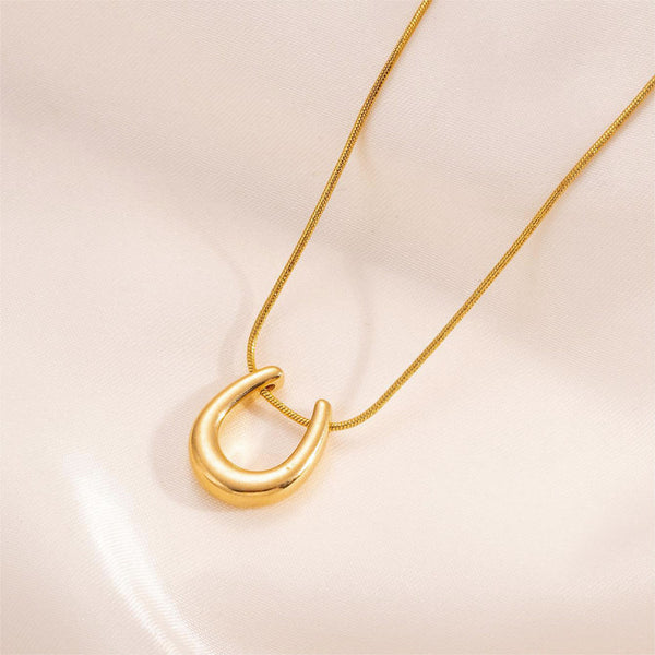 Gold-Plated Geometric Pendant for Women | Stainless Steel, Anti-Tarnish, Waterproof & Hypoallergenic