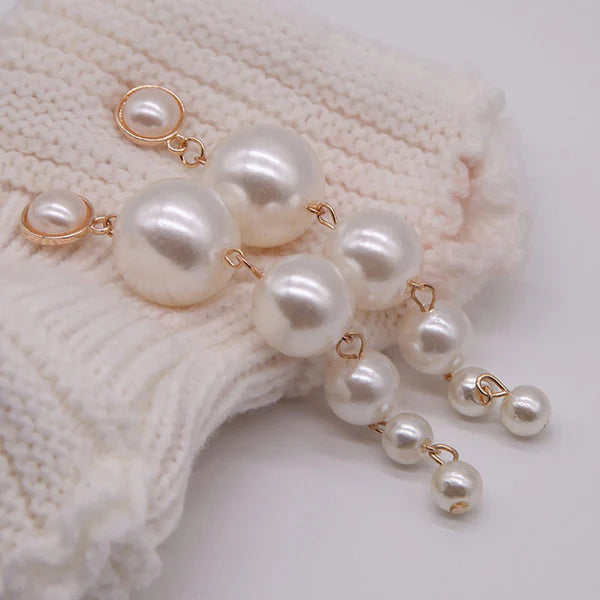 Gold-Plated Chunky Pearl Drop Earrings | Statement Design, Anti-Tarnish & Hypoallergenic