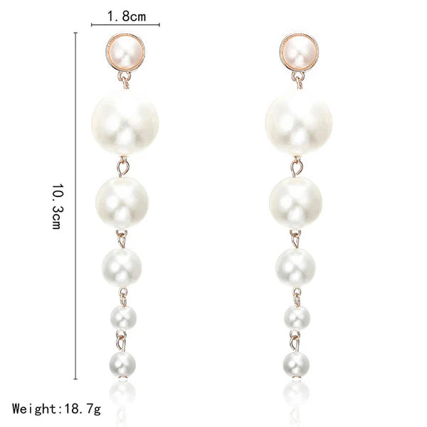 Gold-Plated Chunky Pearl Drop Earrings | Statement Design, Anti-Tarnish & Hypoallergenic