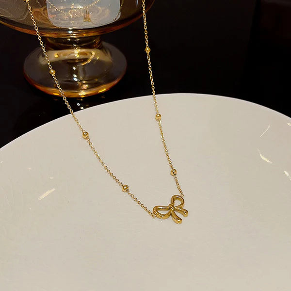 Gold-Plated Bow Jewellery Necklace | Anti-Tarnish, Waterproof & Hypoallergenic