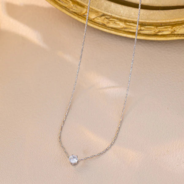 Silver-Plated Hexagonal Pendant | Stainless Steel, Stone Studded, Anti-Tarnish & Hypoallergenic