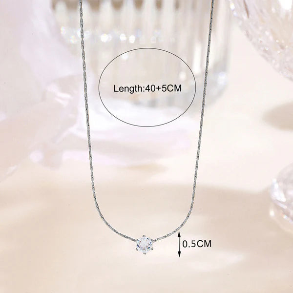 Silver-Plated Hexagonal Pendant | Stainless Steel, Stone Studded, Anti-Tarnish & Hypoallergenic