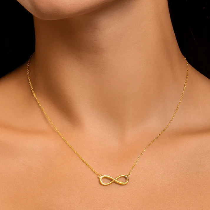 Minimal Infinity Pendant Necklace | 18K Gold-Plated