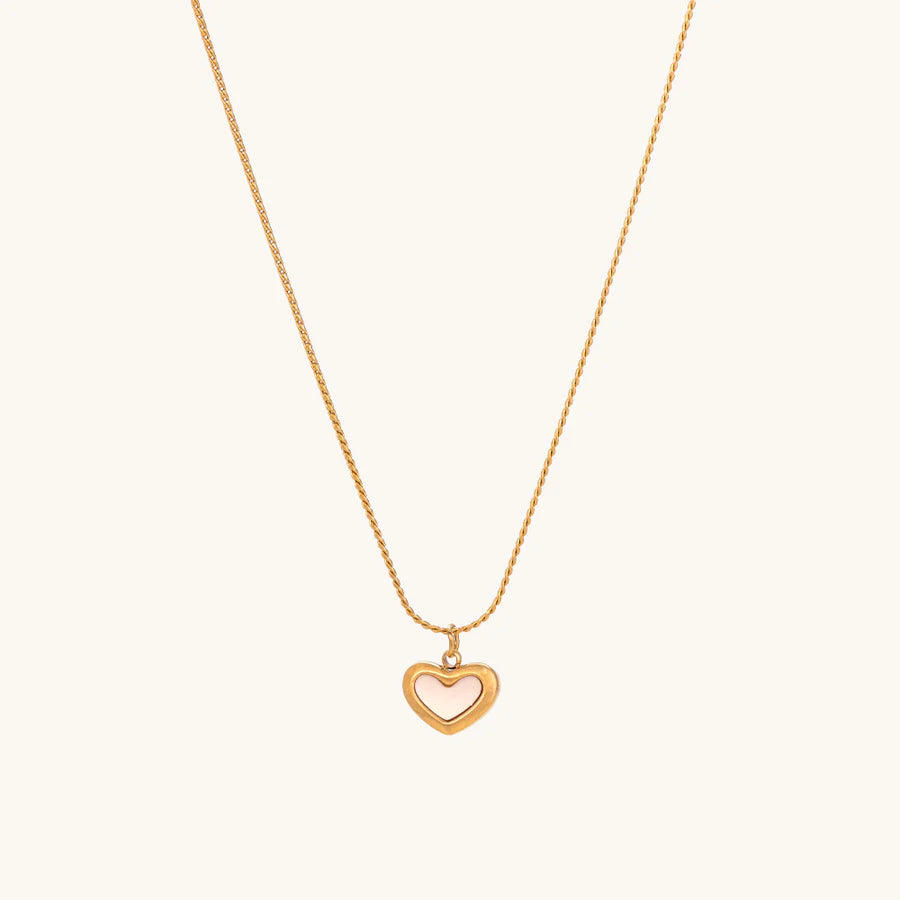 Golden Heart Necklace & Diamond Tennis Bracelet – Luxe Everyday Elegance Set