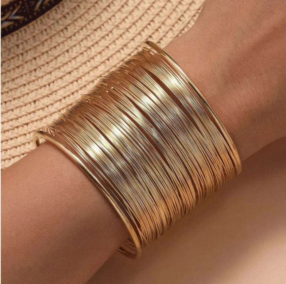 18K Gold-Plated Mesh Design Bracelet