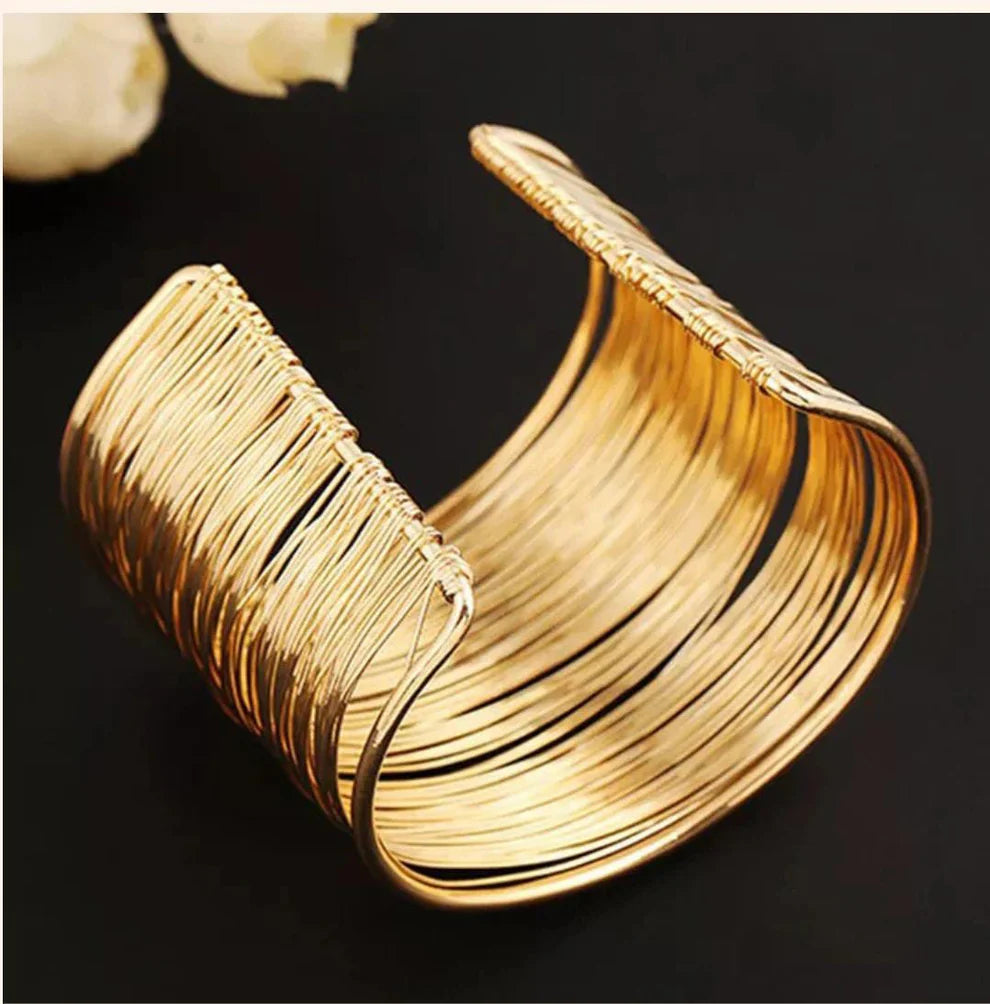 18K Gold-Plated Mesh Design Bracelet