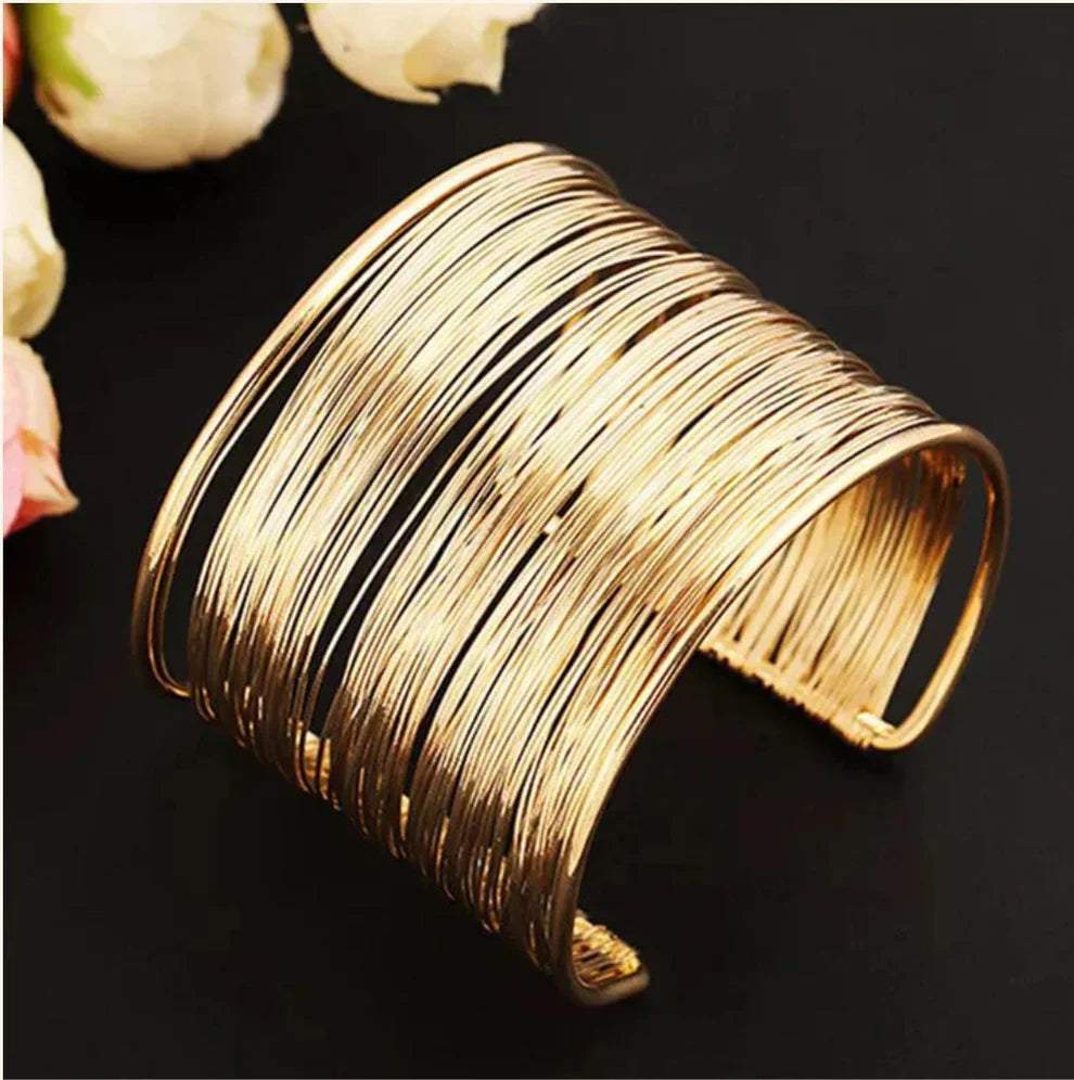 18K Gold-Plated Mesh Design Bracelet