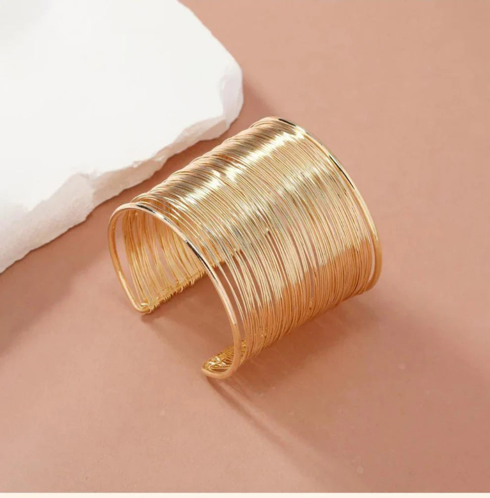 18K Gold-Plated Mesh Design Bracelet