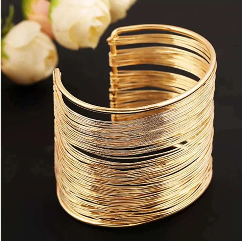 18K Gold-Plated Mesh Design Bracelet