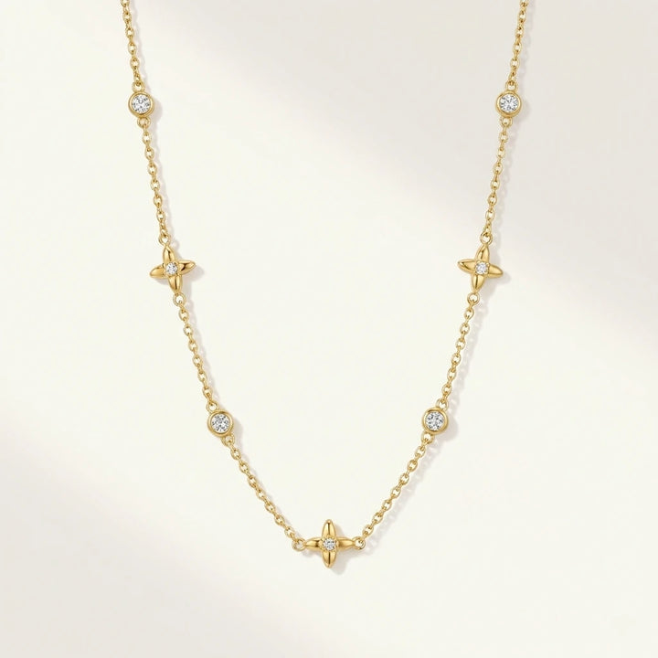 Crystal Cross Station Necklace