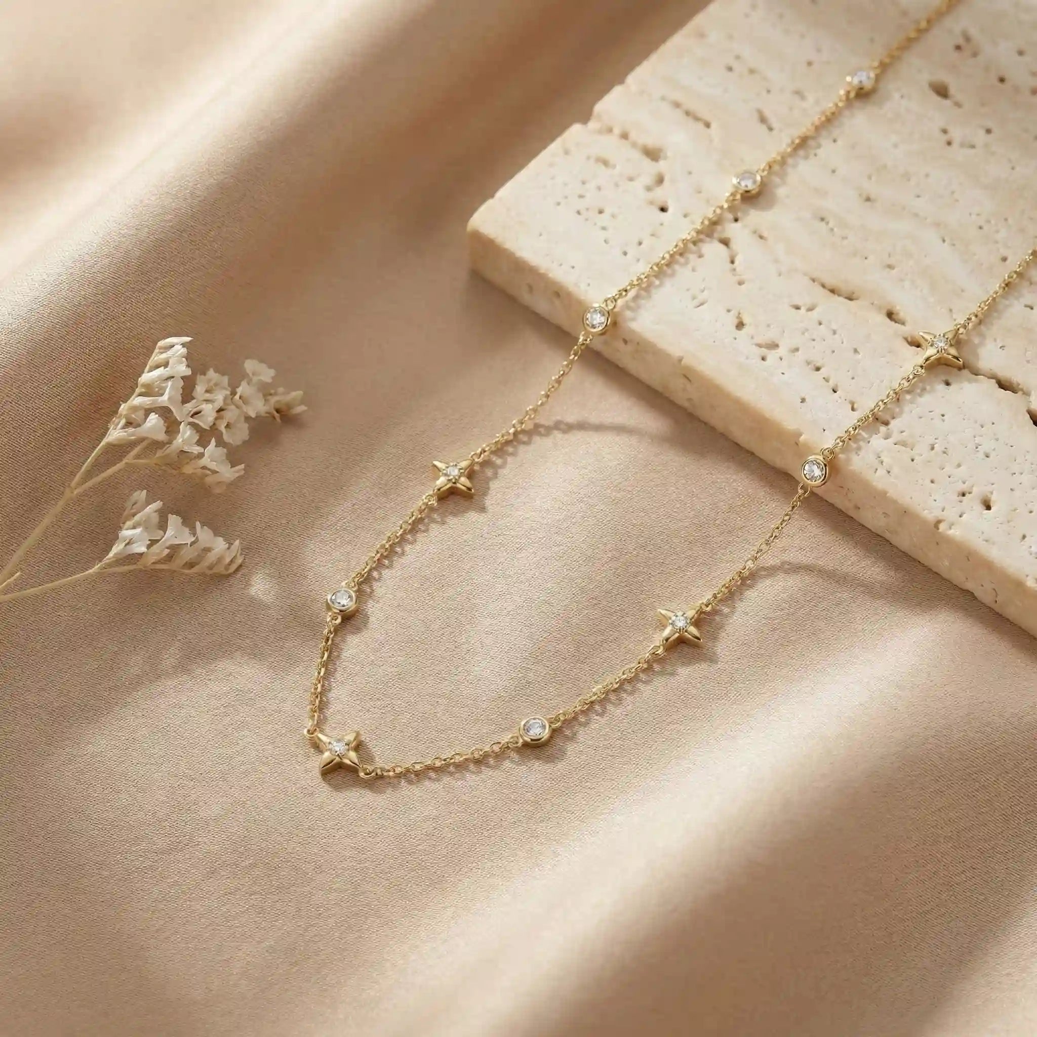 Crystal Cross Station Necklace