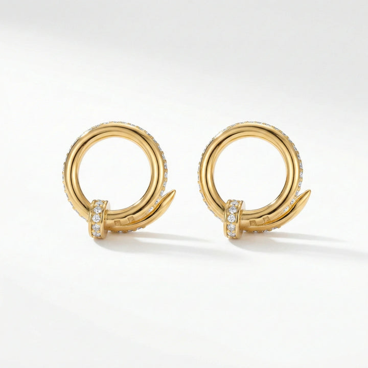 Interlocked Pavé Crystal Hoop Earrings