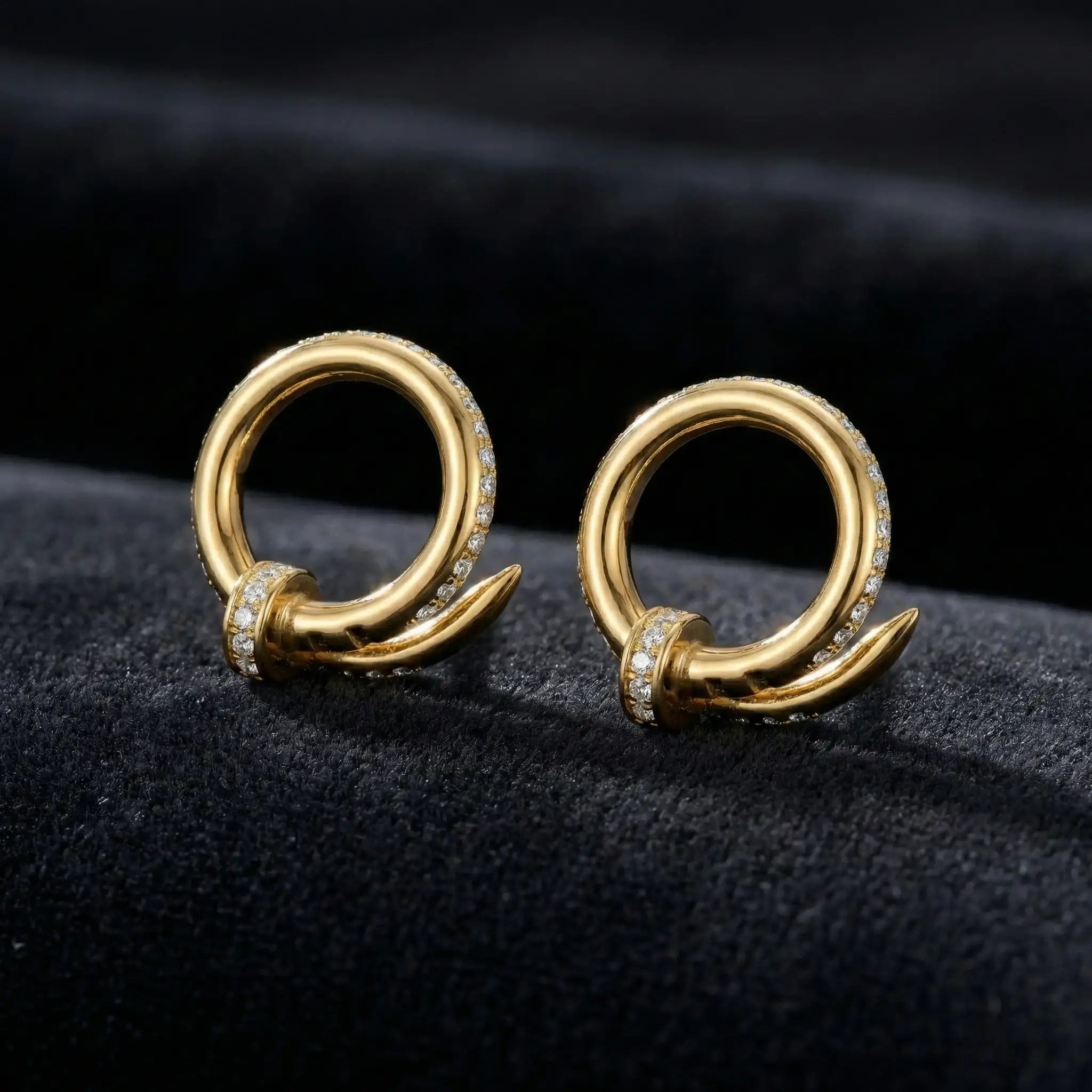 Interlocked Pavé Crystal Hoop Earrings