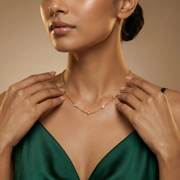 Crystal Cross Station Necklace